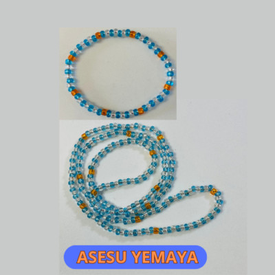Set Yemaya Asesu Bracelet and Necklace Santeria.Ilde con Collar.Religion Yoruba.