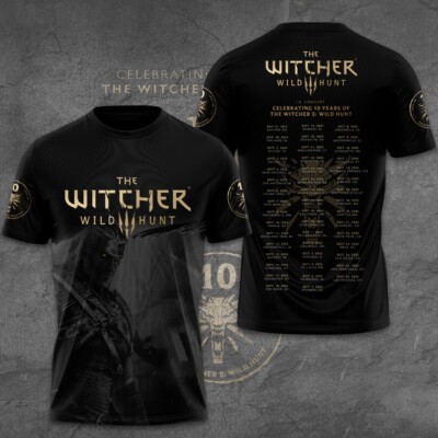 The Witcher 3: Wild Hunt 3D Shirt Geralt Of Rivia Gift for Fans Series Film