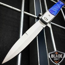 9" Everyday Carry Tactical Spring Assisted Open Pocket Knife Blue NEW