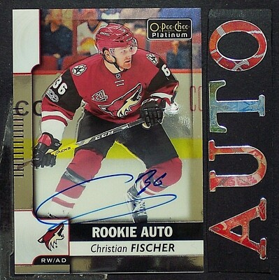 CHRISTIAN FISCHER RC Auto 2017-18 OPC Platinum ROOKIE Autographs #RCF Red Wings