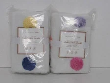 Pottery Barn Teen Crinkle Puff Shams Set of 2 Standard Shams Multi Color NWT
