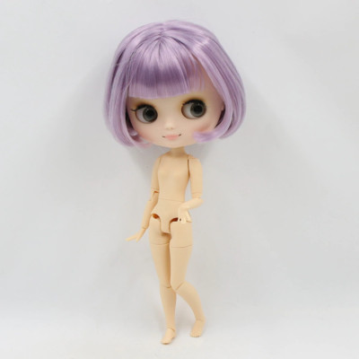 Middie Blythe Puppe mattes Gesicht nackter Gelenkkörper aus Fabrik lila Haare Spielzeug Geschenk