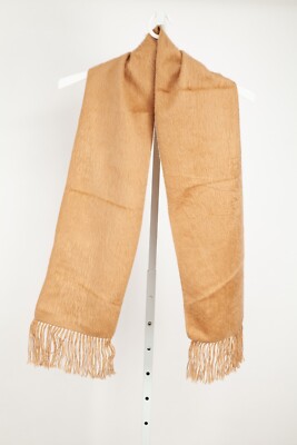 Alpaca Scarf Beige Fringe