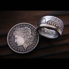 90 Silver Morgan Dollar Coin Ring - See Details In Description