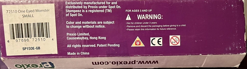 STOMPEEZ NEW ONE-EYED MONSTER SLIPPERS SMALL 12.5-13 PREXIO POP UP Stomper Shoes - Image 4 of 4