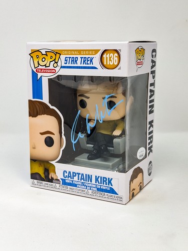 William Shatner Captain Kirk Star Trek #1136 Signed Funko Pop JSA Certified Auto - Afbeelding 1 van 7