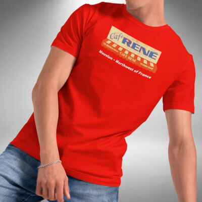 Cafe René T-Shirt Allo Allo inspiriert klassisch 80er britische Sitcom Small bis 5XL