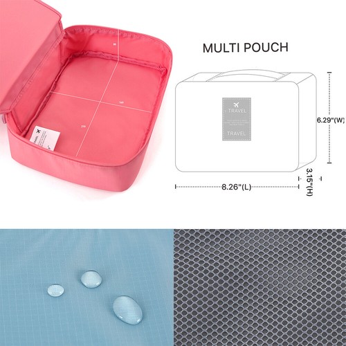 Multifunction Travel Cosmetic Bag Makeup Case Pouch Toiletry Wash Organizer Bag - Picture 9 of 14