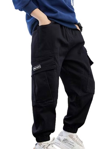 Kids Boy's Sweatpants Skateboarding Trousers Sports Cargo Pants Jazz Daily Wear - Picture 8 of 34