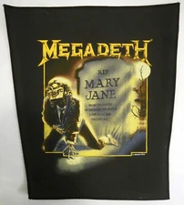 Megadeth Back Patch - Mary Jane - Vic Rattlehead - 1988 - R.I.P. - VINTAGE / New