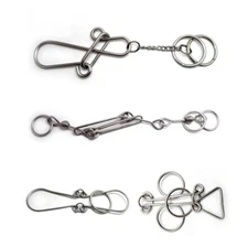 Zooshine 4 Sets Advanced Metal Brain Teasers Puzzles IQ Toys for Adults KidsB...