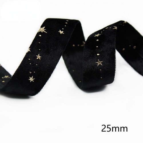 5/10 Meters Bronzing Velvet Ribbon Double-sided Webbing Starry Pressed Strips - Picture 14 of 16