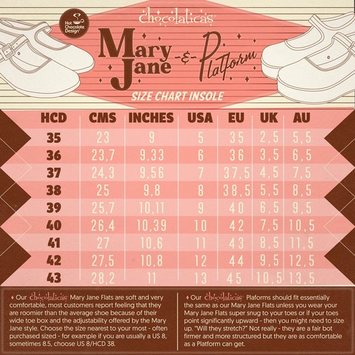 Scarpe da donna Mary Jane UK 8 Wink Eye Print ballerine vegane di Hot Chocolate Design - Foto 7 di 7