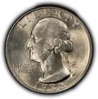 1932 25c Silver Washington Quarter - Original Toning - BU - SKU-Z6824