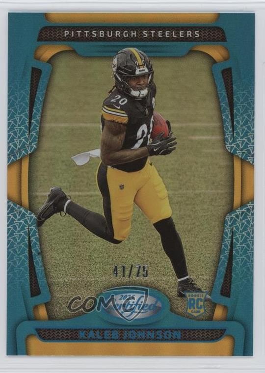 2025 Certified Rookies Mirror Teal 41/75 Kaleb Johnson #142 1bi0