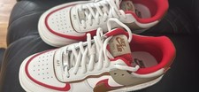 Nike Air Force 1 White Red Brown Low Top Lace...