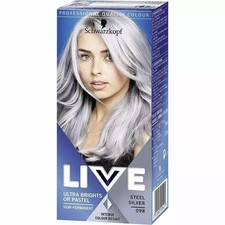 Schwarzkopf LIVE Ultra Brights Steel Silver  098 pack of 3