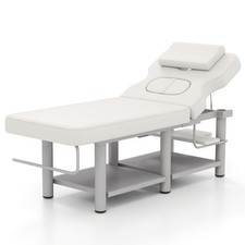 Adjustable Massage Treatment Table Facial Bed Spa Beauty w/Open-Chest, Headrest