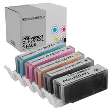 5PK PGI-280 XXL CLI-281 XXL Ink for Canon PIXMA TS6120 TS6220 TS8120 PB B CMY