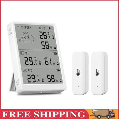 Smart Weather Station Digital Hygrometer Thermometer Clock Calendar
