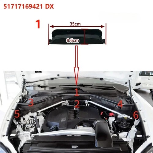 For BMW X5 X6 (E70 E71) LCI Hyb Car Engine Upper Compartment Partition Panel - Bild 18 von 29