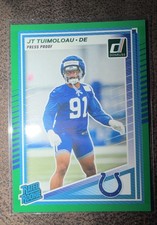 2025 Panini Donruss - Rated Rookie JT Tuimoloau #398 Press Proof Green (RC)