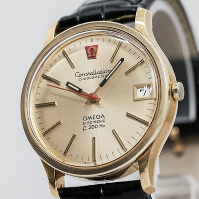 *Vintage 1970s* OMEGA Constellation f300Hz Cal.1250 Qz Chronometer Gold 35mm Men