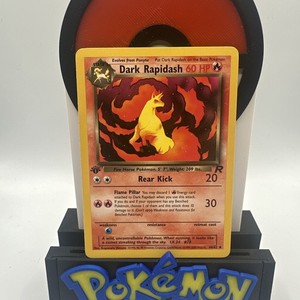 1995 dark rapidash pokemon card value CGC 9 Dark Rapidash 44/82 Pokémon Team Rocket 1st Edition – FNT Collectibles