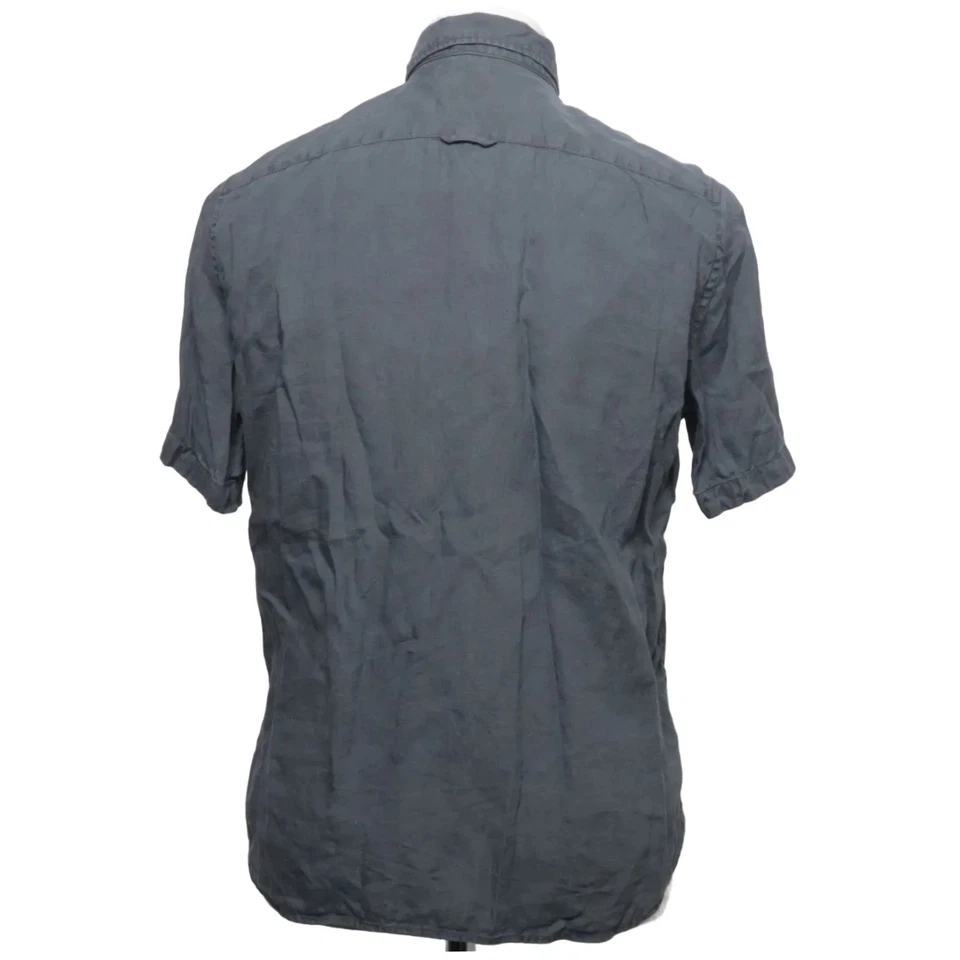 Marc O'Polo, chemise à manches courtes, taille : 44, gris, lin, unicolore, ho... - Photo 2/4
