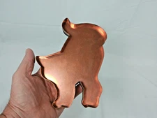 Vintage Country Living Michael Bonne Copper Scared Cat Large 7" Cookie Cutter