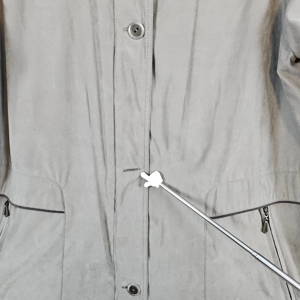 Weather Tamer Men's Light Brown Zip/Button Up Overcoat Jacket Size L Lined FLAWS - Image 2 of 4