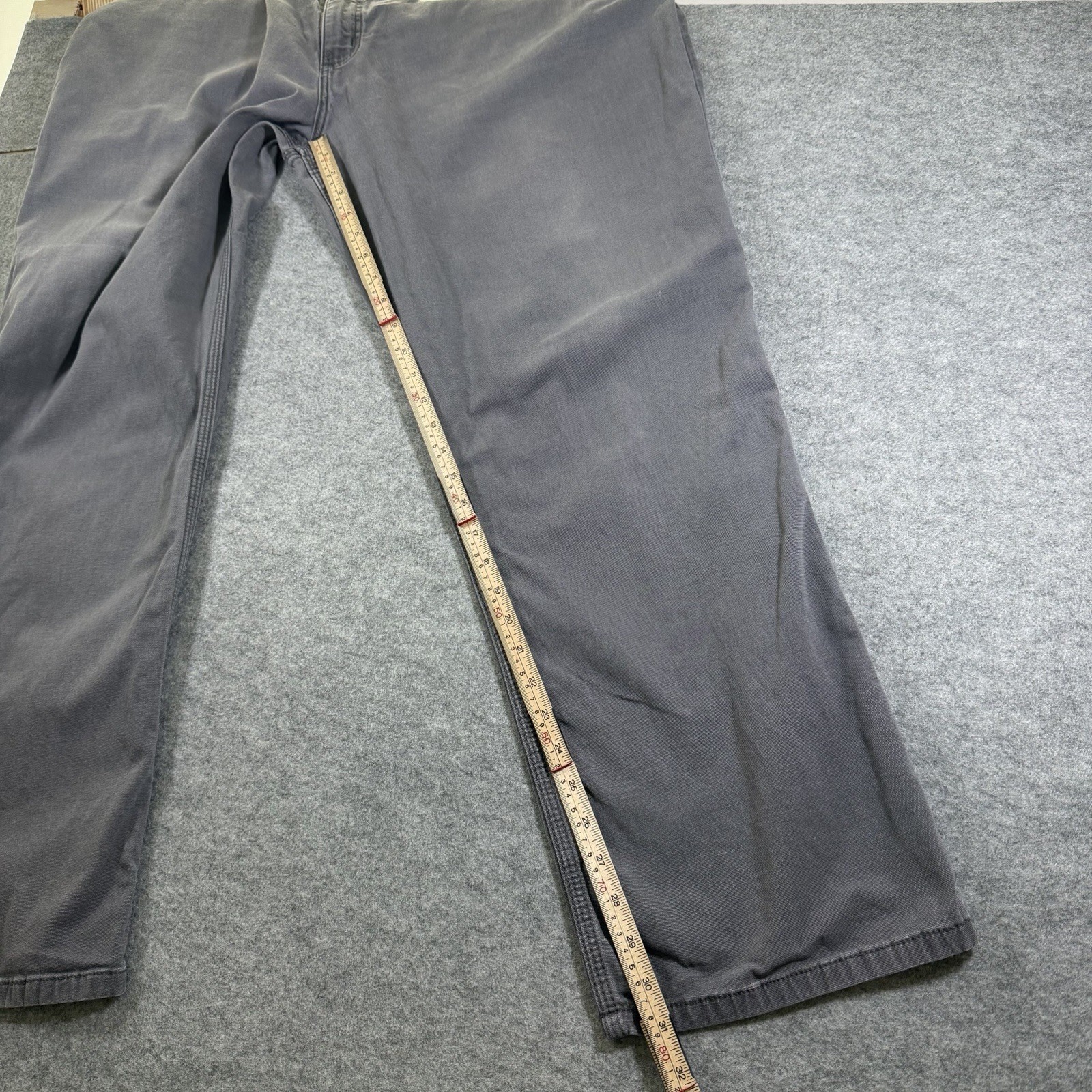 Carhartt Workwear Pants Mens 44x32 Gray Canvas Ripstop Relaxed Fit Stretch thumbnail 8