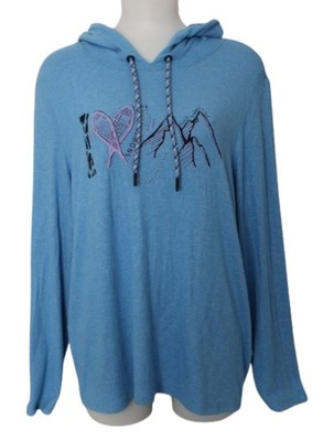 Cecil Damen Hoodie Stretch Blau Kapuze Gr.XL