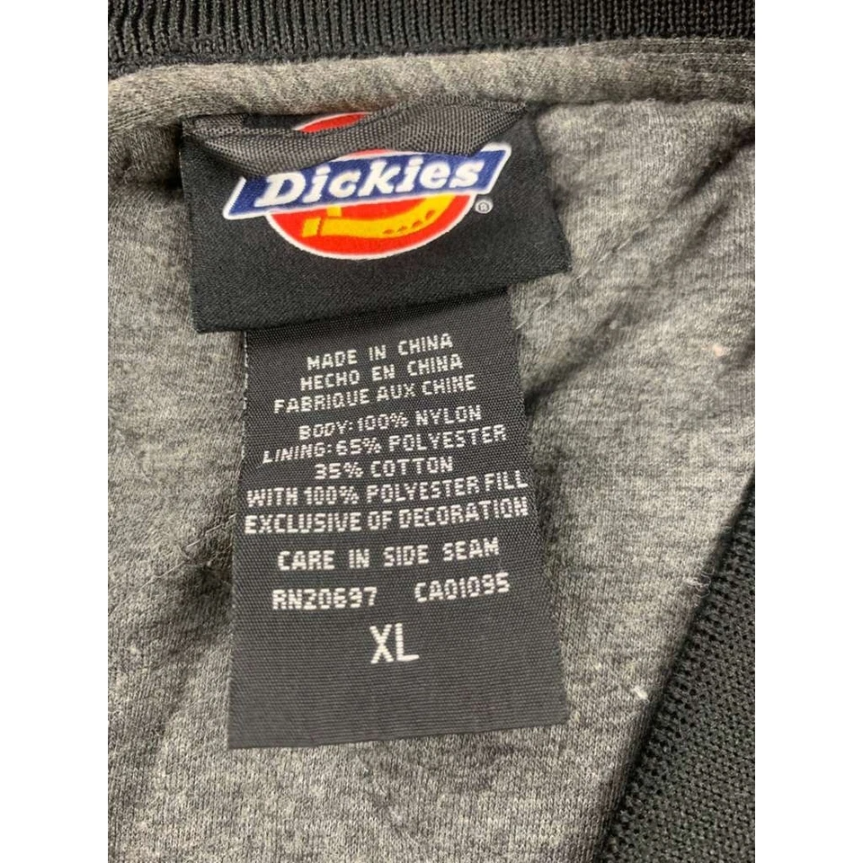 Chaqueta acolchada Dickies Diamond para hombre XL negra de nailon jersey forrado ropa de trabajo Foto 3 de 4