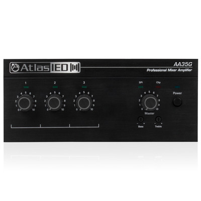 Atlas IED Sound AA35G Professional Mixer Amplifier with 3-Inputs 35 Watts Global