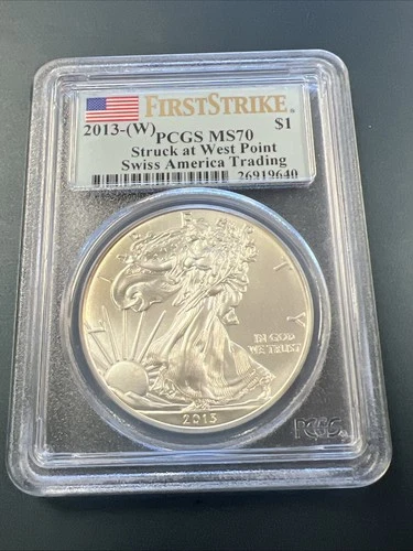 2013-W Silver Eagle $1 - PCGS MS 70 / First Strike / Flag Label - No Reserve!