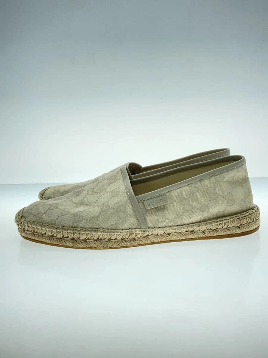 Espadrilles Gucci UK8 coton blanc à enfiler occasion