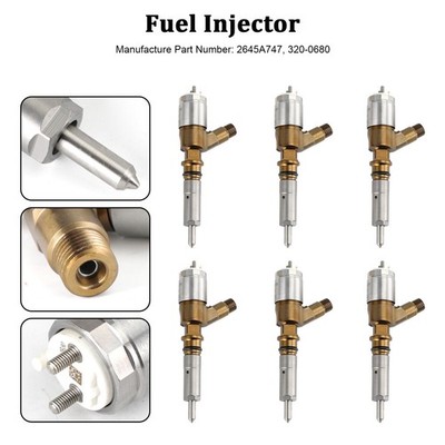 6PCS Fuel Injectors 2645A747 Für CAT Für Caterpillar Perkins C6.6 320-0680