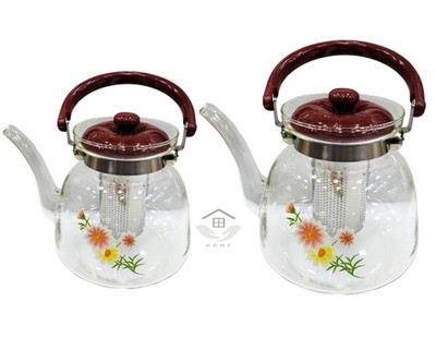 Glas Wasserkocher Teekanne Glas Teekanne mit Teeei 800ml, 1100ml Kräuterteekocher