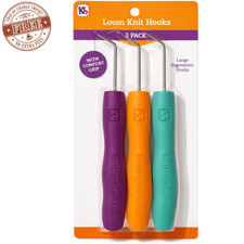 Authentic Knitting Board Ergonomic Loom Knitting Hook/Tool,Knitting Looms 3 Pack
