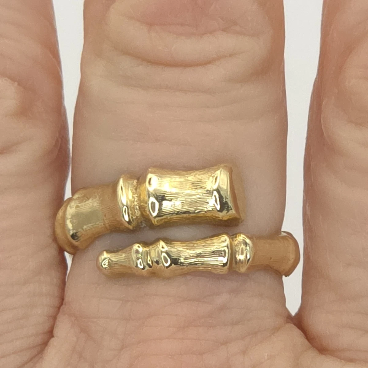 希少　ヴィンテージ　バンブー　ボーン　リング　アンティーク　アメリカ　ユーロ gold bamboo ring products for sale | eBay