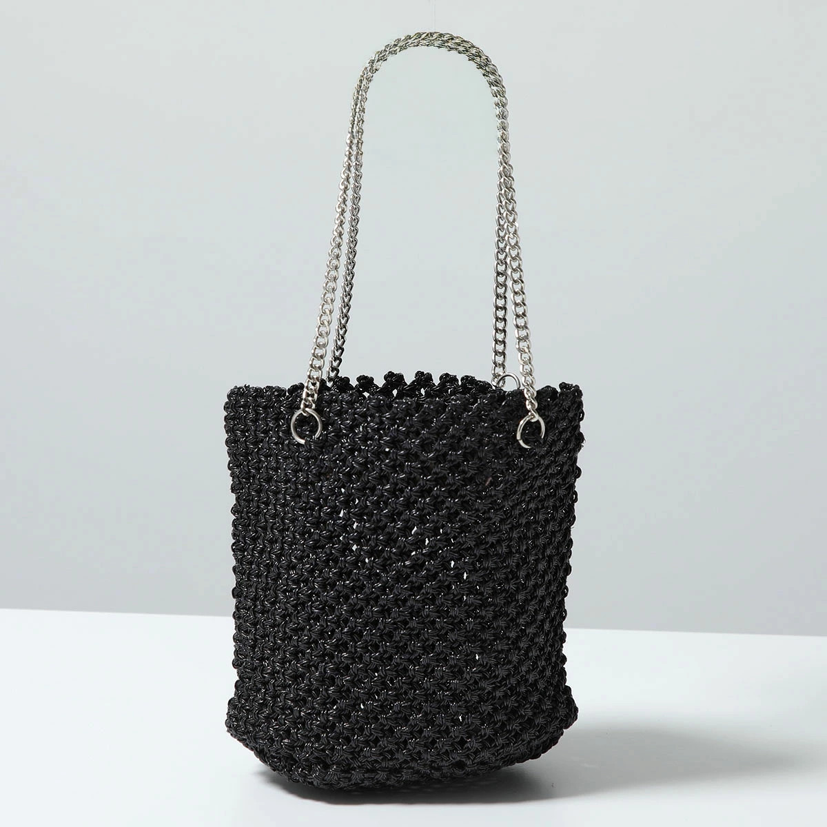 BAGMATI Handbag Women's Mesh Bag Cord Bag Mini Bag Pouch Chain Strap Bag