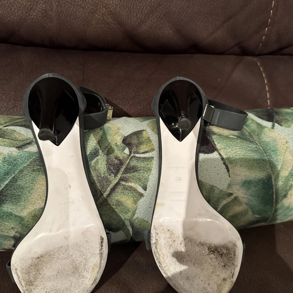 Proenza Schouler 绿色麂皮绒踝带尖头庭院高跟鞋 - 尺寸 39  — 第 3/4 张图片