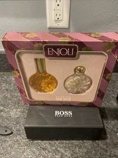 Vtg Vintage Enjoli by Revlon Cologne Spray 2oz & Lotion 2 oz Gift Set