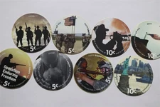 🧭 🇺🇸 USA AAFES MILITARY TOKENS x8 40mm EACH B87 #2 CG27