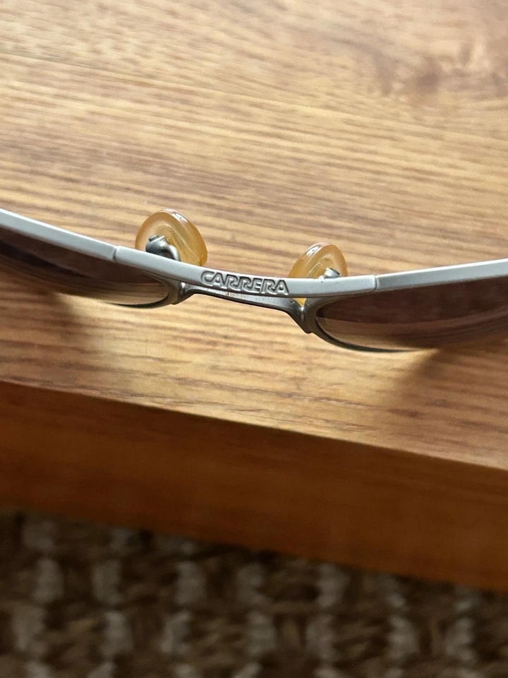 Carrera 4831 C Vision 400 brushed silver metal oval wrap sunglasses 62 17 125 - Image 3 of 4