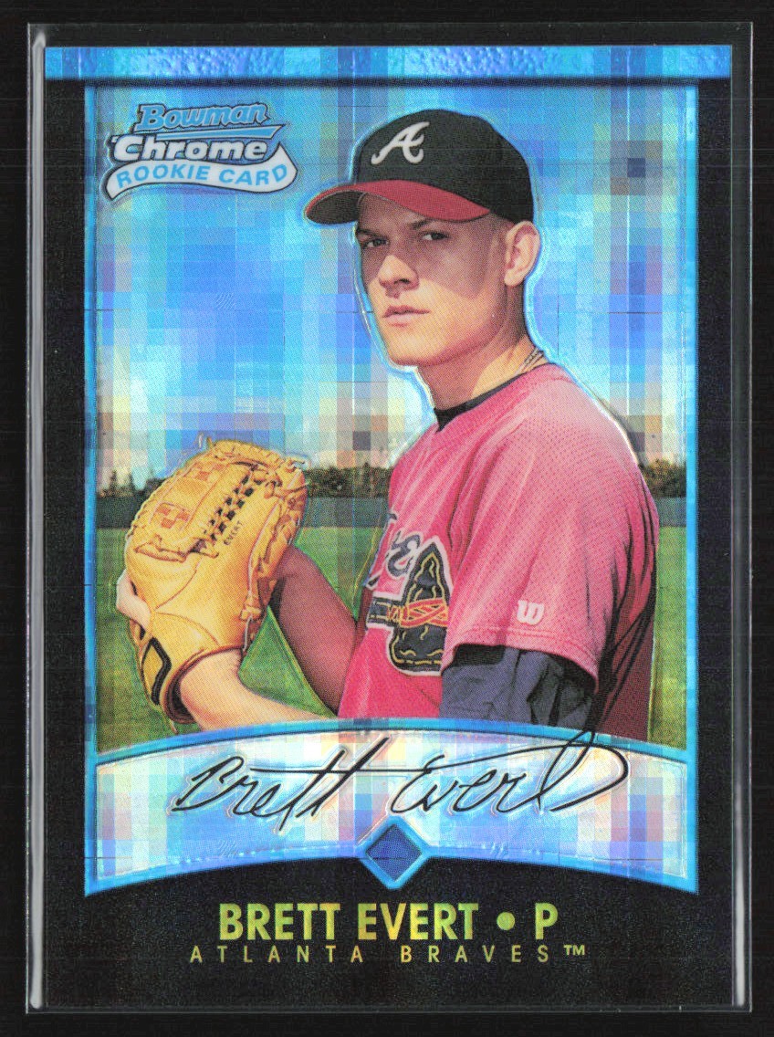 Brett Evert 2001 Bowman Chrome X-Fractor RC #121 Atlanta Braves