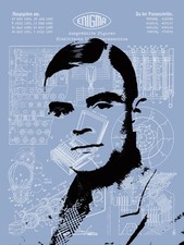 Alan Turing - Pop Art Warhol Style Print - Rolled or stretched canvas