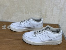 Nike Air Force 1 LE Low Triple White Leather Sneakers Shoes Kids 7Y DH2920-111