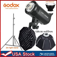 Godox SK300IIV Strobe Flash Monolight 90cm Softbox Bowens Grid, light stand KIT